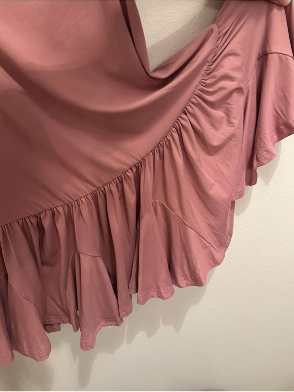Umgee Sleeveless Rose Pink Drop-Waist Pleated Mini Dress - Picture 3 of 5